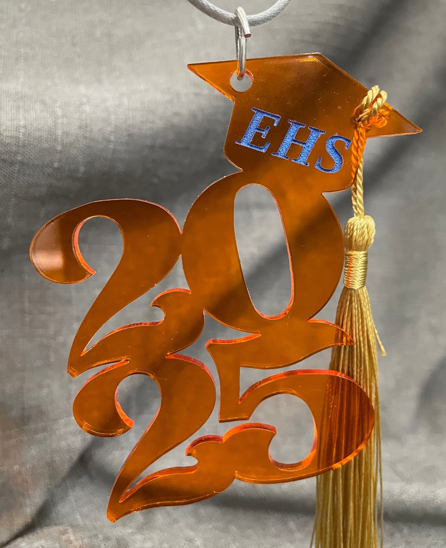 Custom Graduation Year & Hat Car Ornament - Personalized with Year, and School Colors