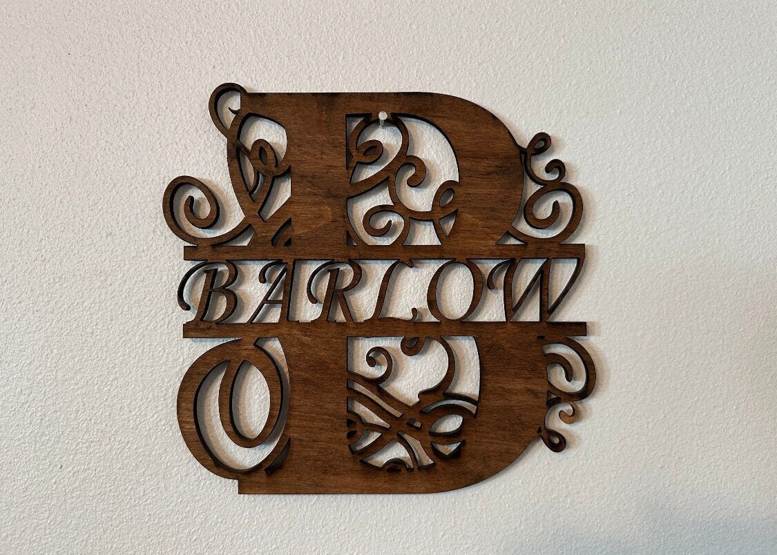 Personalized Initial & Name Wall Sign