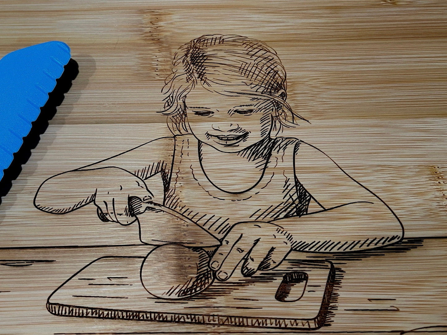 Grandma’s Little Helper Personalized Cutting Board & Functional Safety Knife for Kids