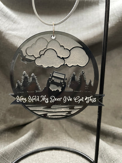 Hey, Hold My Beer I've Got This! - Jeep Lovers Car Charm